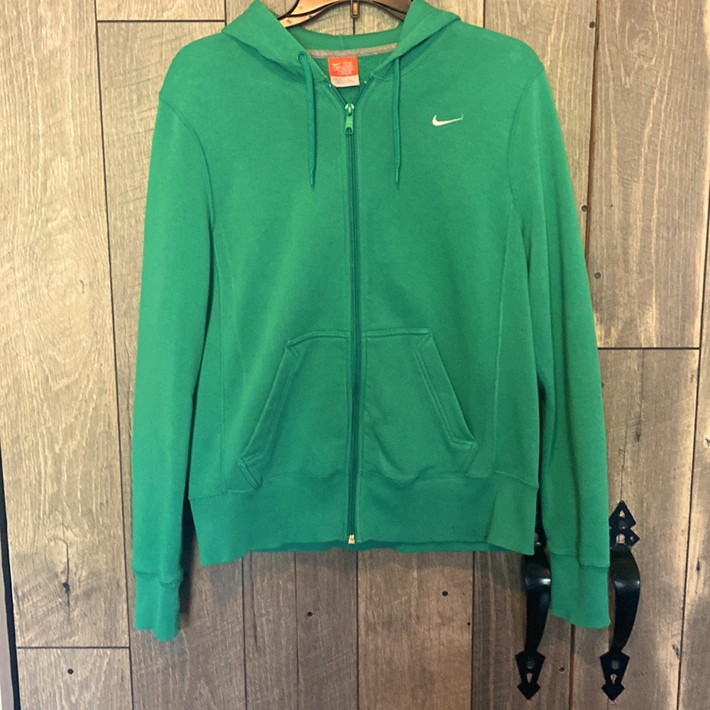 Nike Women’s Zip Up Hoodie. Green. Size Large.